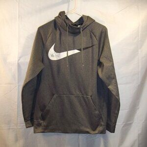 Nike Dri-Fit Mens Hooded Sweatshirt Hoodie Size Small Pouch Pocket Gray